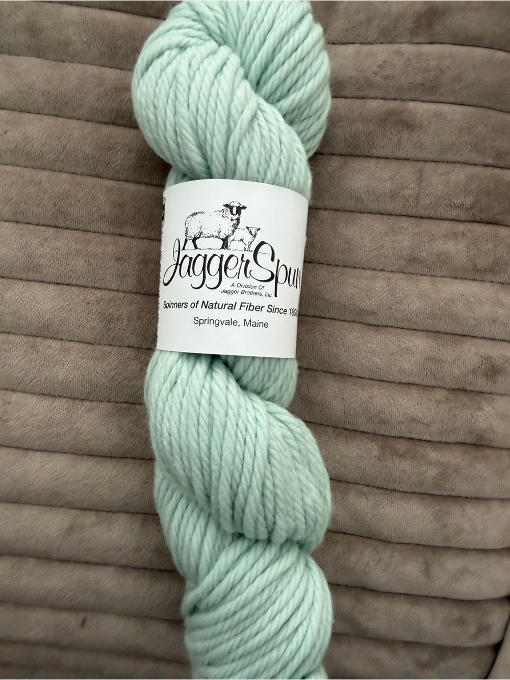 Soft Mint Wool Yarn -jaggerspun